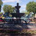 China factory casting outdoor decor metal bronze water fountain with horse sculptures